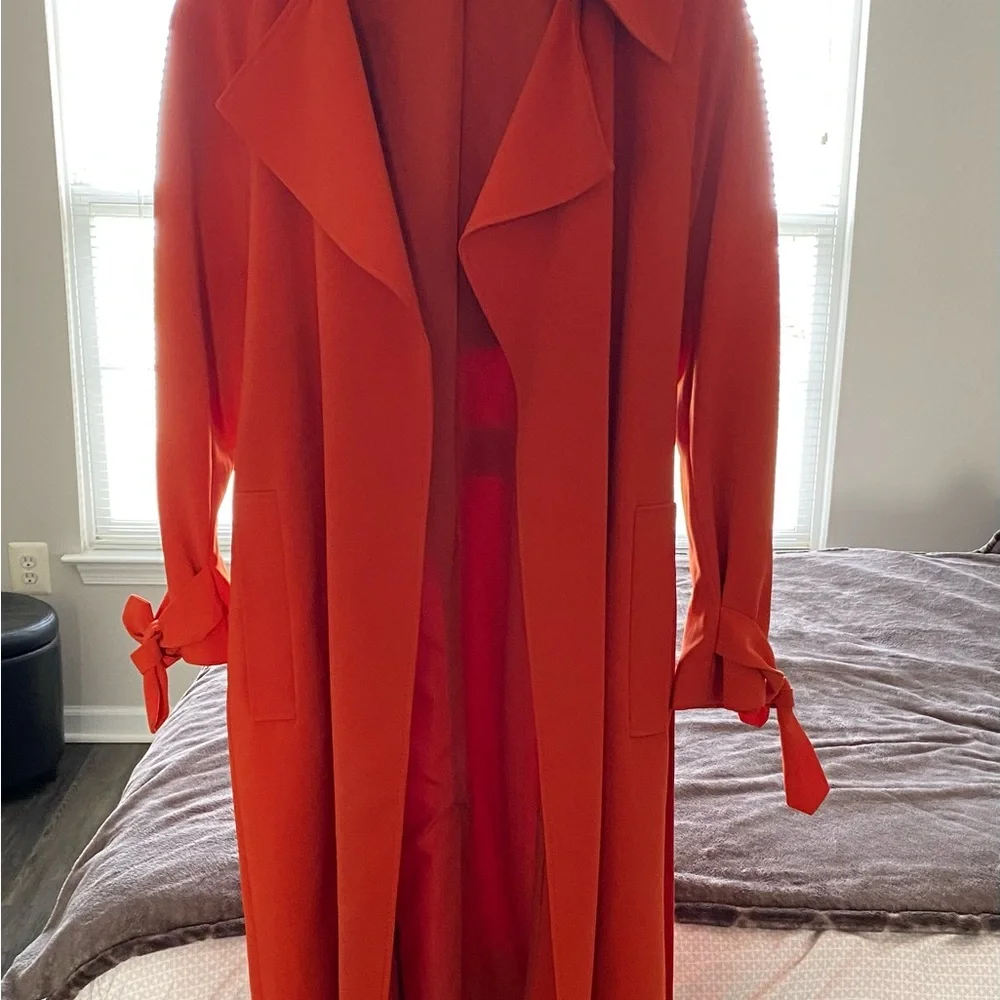 H&M Women's Orange Trench Coat New - Picture 2 of 9